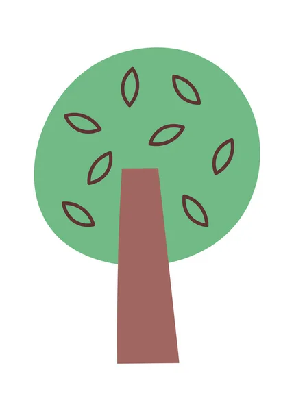 Цветущие Векторные Иллюстрации Деревьев — стоковый вектор