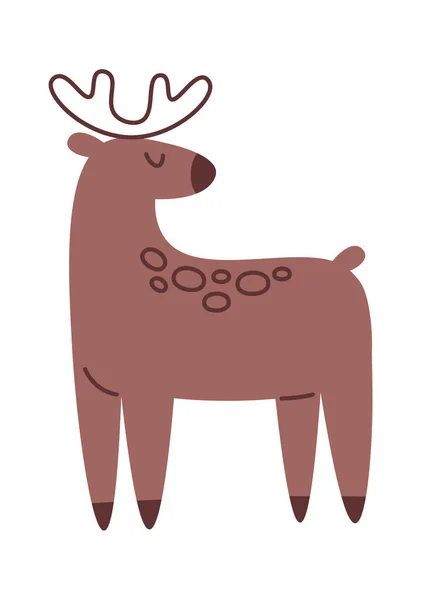 Zeichentrickfilm Deer Animal Vector Illustration — Stockvektor