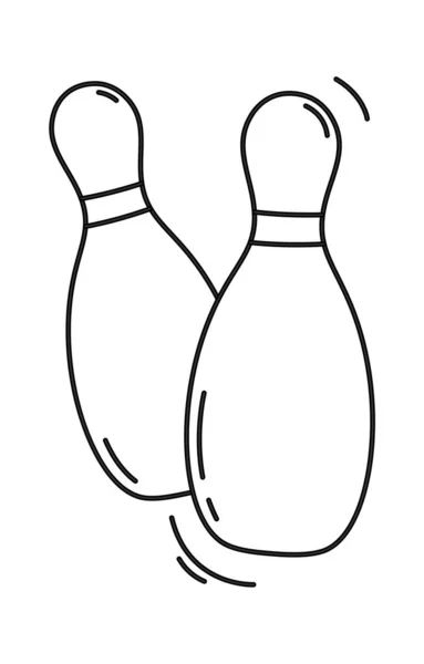 Pins Bowling Illustration Vectorielle Linéaire — Image vectorielle