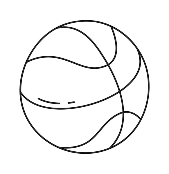 Basketball Ball Linear Vector Illustration — Stock Vector