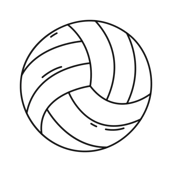 Voleibol Bola Lineal Vector Ilustración — Vector de stock