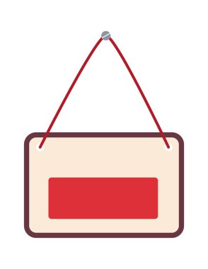 Kapı Dikdörtgenini Sakla İşaret Vektörü İllüstrasyonu