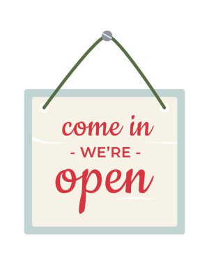 Kapı İşareti Açık Vektör İllüstrasyonunu Kaydet