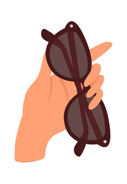 Hand Holding Sonnenbrille Vector Illustration — Stockvektor