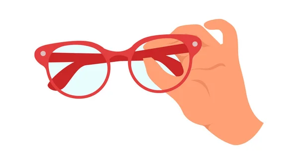 Hand Holding Glasses Vector Illustration — Stock Vector