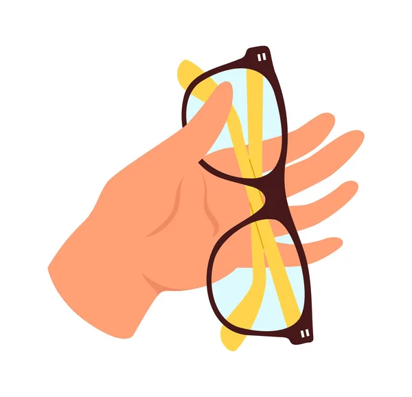 Handhållna Glasögon Vektor Illustration — Stock vektor