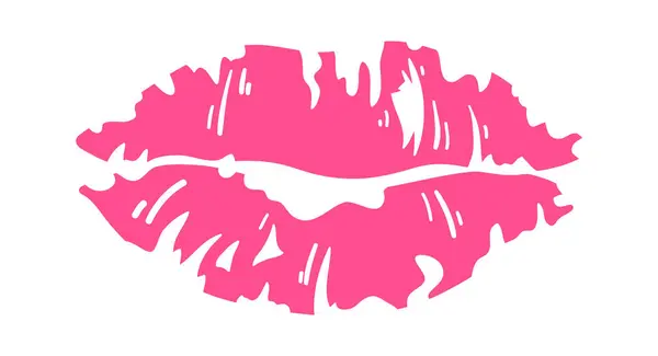 Lipstick Kiss Print Vector Illustratie — Stockvector
