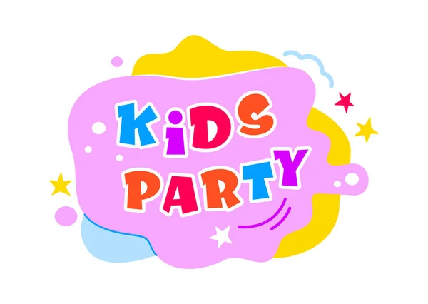 Kids Party Badge Vector Illustratie — Stockvector