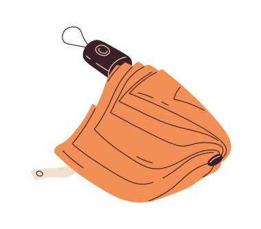 Katlanmış Şemsiye Aksesuar Vektör İllüstrasyonu