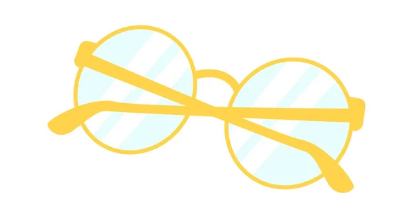 Στρογγυλεμένα Γυαλιά Αξεσουάρ Διάνυσμα Εικονογράφηση — Διανυσματικό Αρχείο