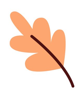 Meşe yaprağı ikonu vektör çizimi