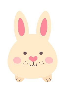 Yuvarlak Tombul Tavşan Vektörü İllüstrasyonu