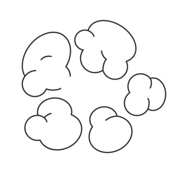 Çizgi film Gökyüzü Bulutları Vektör İllüstrasyonu