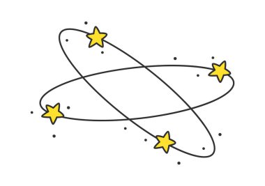 Çizgi Film Yıldızı Takımyıldızı Vektör İllüstrasyonu