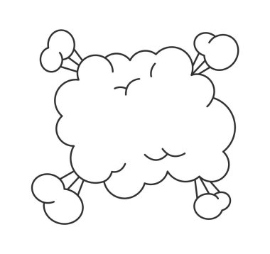 komik patlama bulut vektör çizim