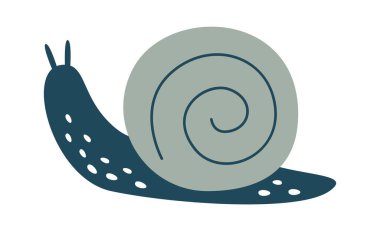 Çocukça Salyangoz Böcek Vektörü İllüstrasyonu