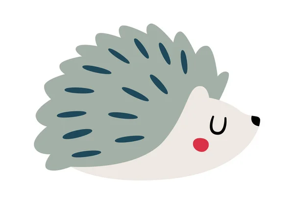 Childish Hedgehog Animal Vector Illustration — 스톡 벡터