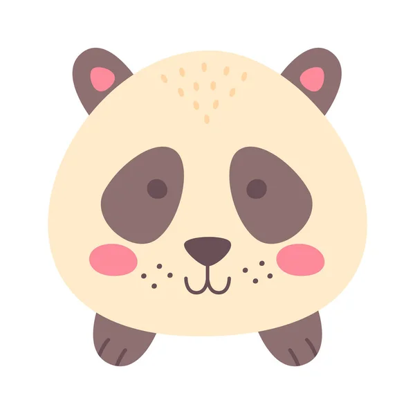 Chubby Panda Vector Ilustración — Vector de stock