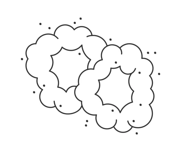 Anillo Dibujos Animados Nubes Vector Ilustración — Archivo Imágenes Vectoriales