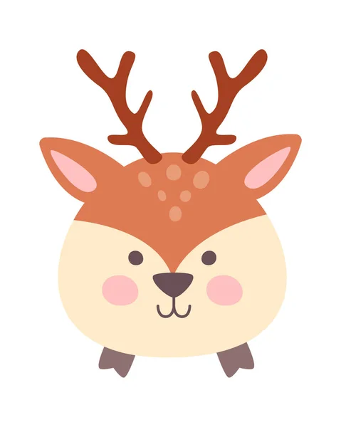 Chubby Deer Vector Illustration — Stock Vector