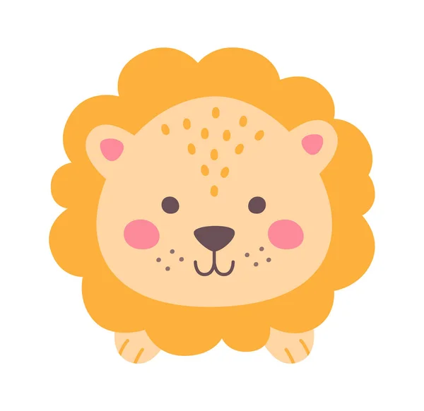 Chubby Lion Vector Illustration — Stock Vector