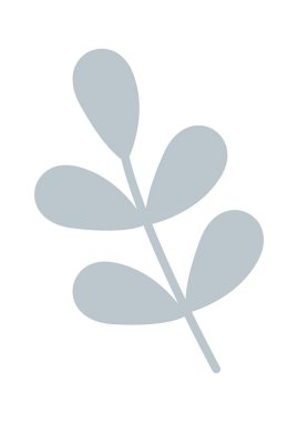 El Çizimi Çiçek Şubesi Vektör İllüstrasyonu