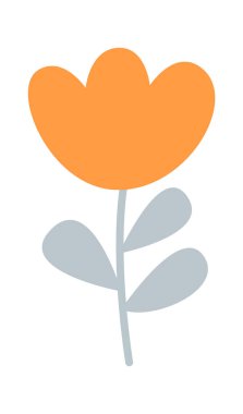 El çizimi çiçek vektörü illüstrasyonu