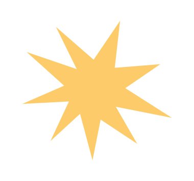 çizgi film yıldızı ikon vektör çizimi