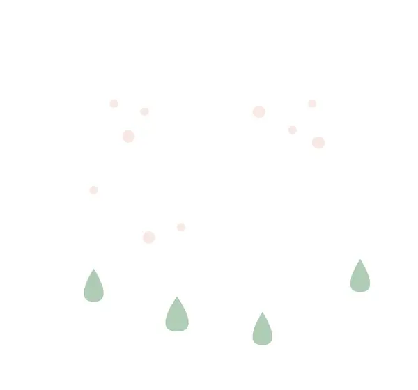 Rainy Sky Cloud Vector Illustration — Vector de stock