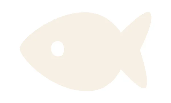 Pesce Semplice Icona Vettoriale Illustrazione — Vettoriale Stock