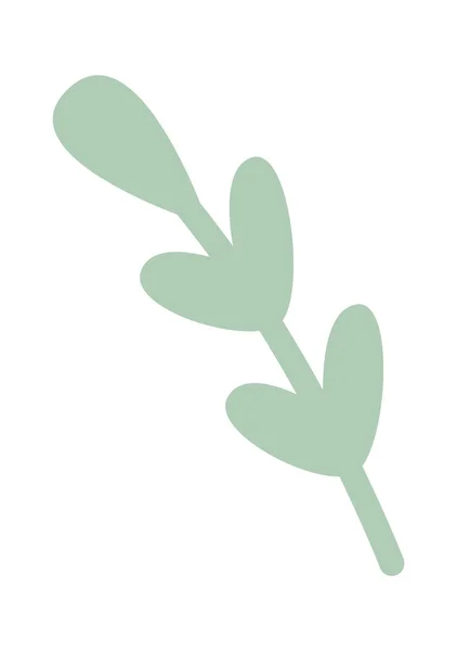 Cartoon Floral Branch Vector Illustration — 스톡 벡터