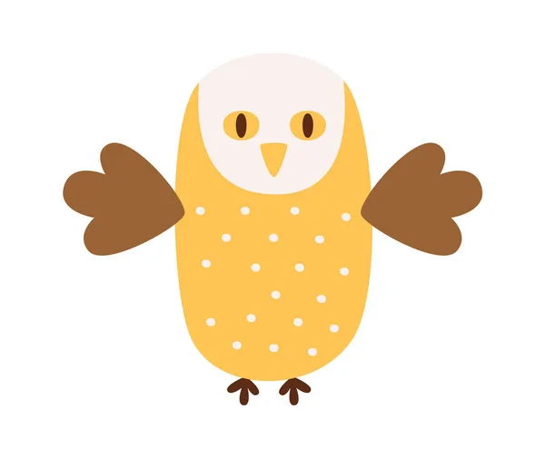 Cartoon Owl Bird Vector Illustration — 스톡 벡터