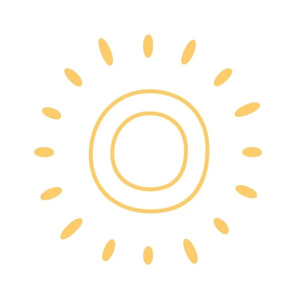 Cartoon Sun Icon Vector Illustration — 스톡 벡터