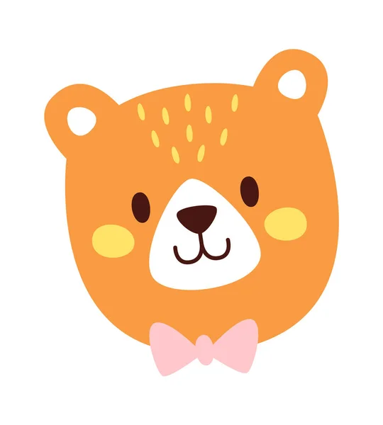 Παιδική Αρκούδα Προσώπου Διανυσματική Απεικόνιση — Διανυσματικό Αρχείο