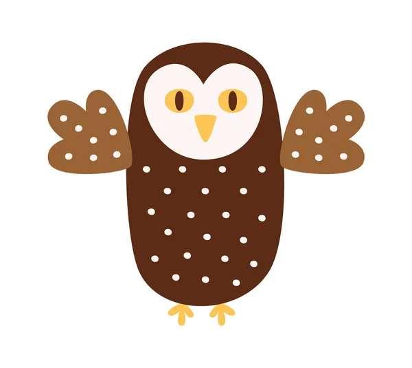 Cartoon Owl Bird Vector Illustration — Stock Vector