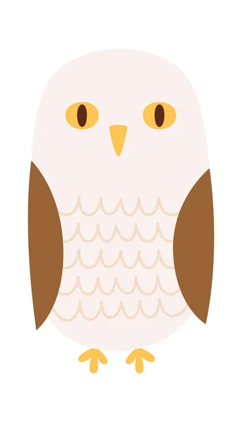 Dibujos Animados Búho Pájaro Vector Ilustración — Vector de stock