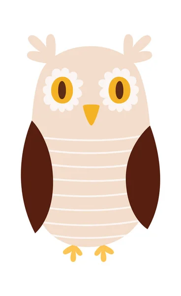 Desenhos Animados Águia Coruja Bird Vector Ilustração — Vetor de Stock