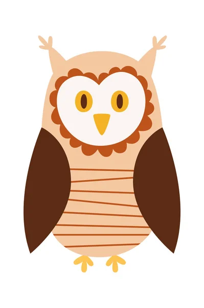 Cartoon Eagle Owl Bird Vector Illustration — Stockový vektor