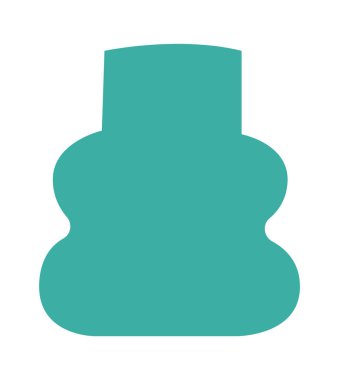 Çiçek Vazosu Simgesi Vektör İllüstrasyonu