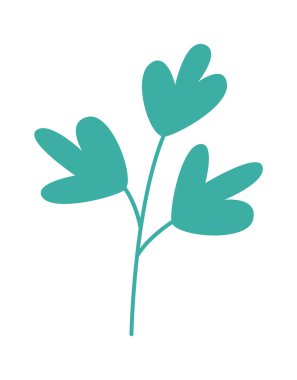 Yaprak Vektörü İllüstrasyonlu Çiçek Şubesi