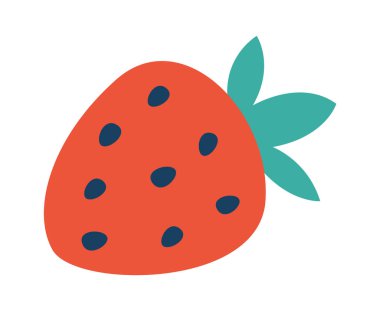 Çilek Olgunlaşmış Berry Vektör İllüstrasyonu