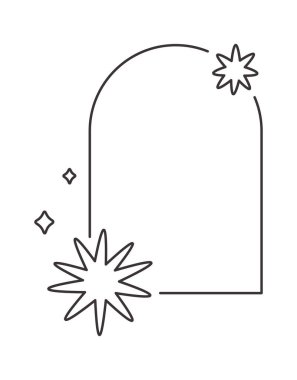 Dekoratif Çizgili Kemer Çerçeve Vektörü İllüstrasyonu