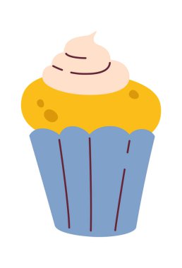 Pasta Şekerlemesi Simgesi Vektör İllüstrasyonu