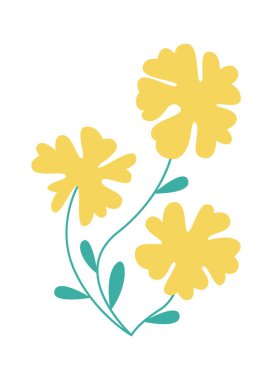 Çiçek Buketi Vektör İllüstrasyonu