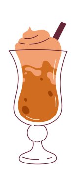 Kokteyl Vektörü İllüstrasyonlu Cam