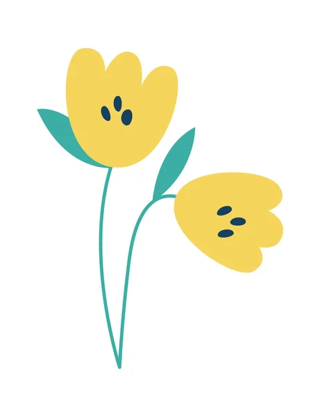 Kwiat Tulipan Bukiet Wektor Ilustracji — Wektor stockowy