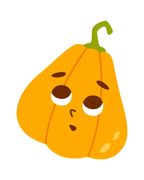 Pumpkin Character Wondered Vector Illustration — Stock Vector