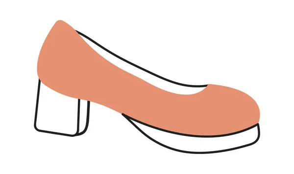 Mujer Shoe Calzado Vector Ilustración — Vector de stock