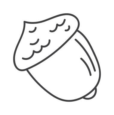 Meşe palamudu Simgesi Vektör İllüstrasyonu