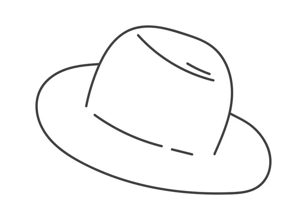 Men Hat Accessory Vector Illustration — Stockový vektor